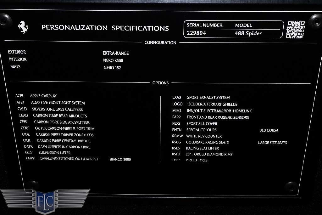 2018 Ferrari 488 Spider Convertible - 23001785 - 48