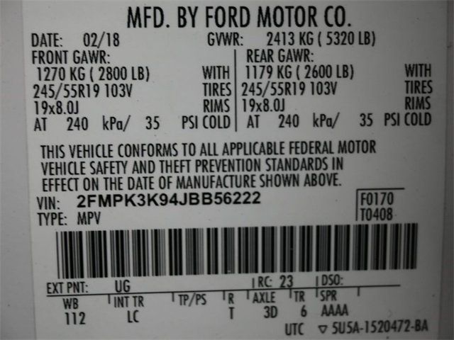 2018 Ford Edge Titanium FWD - 22974724 - 8