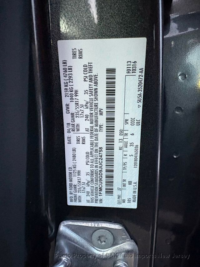 2018 Ford Escape SE 4WD,SYNC 3 PACKAGE - 22975820 - 41