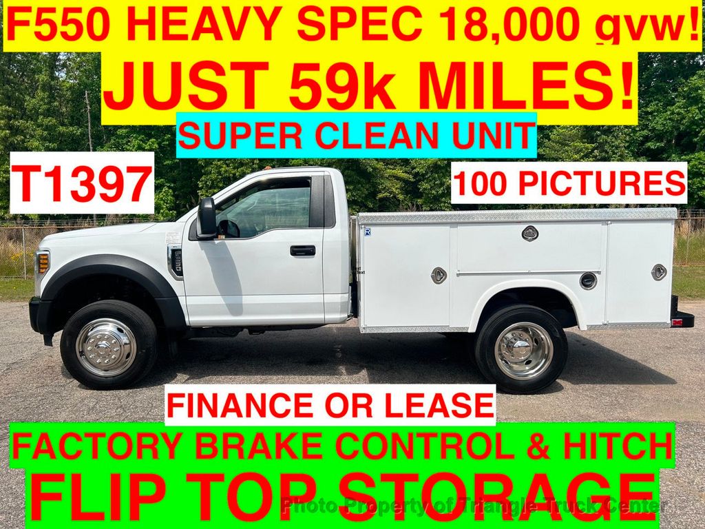 2018 Ford F550HD JUST 59k MILES! FLIP TOP UTILITY BODY! HEAVY SPEC 18,000lb GVW! FINANCE OR LEASE! - 21902184 - 0