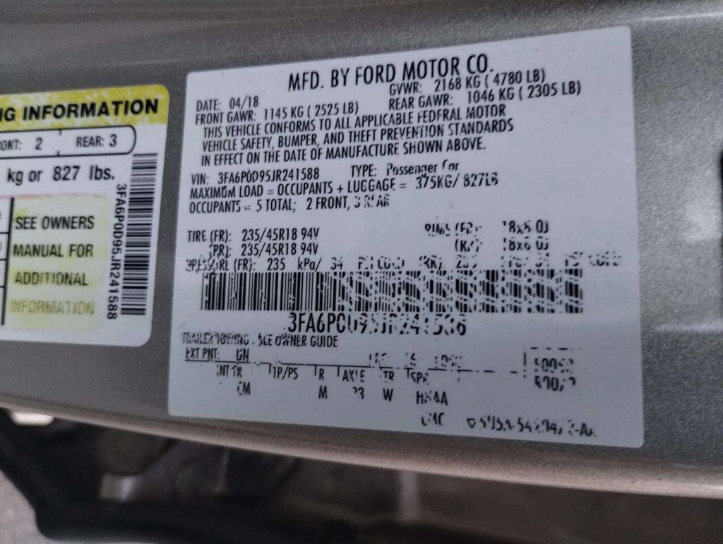 2018 Ford Fusion Titanium AWD - 22932544 - 44