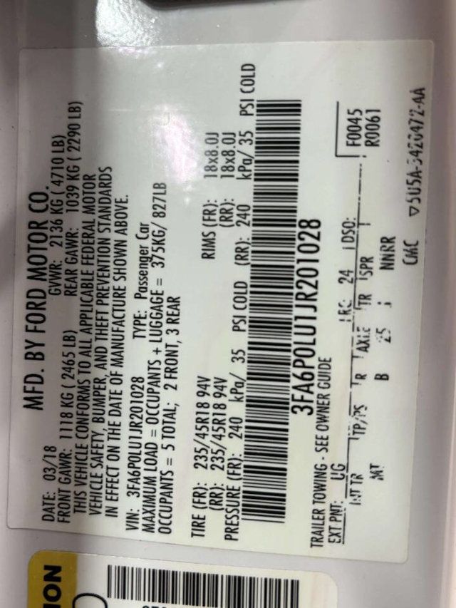 2018 Ford Fusion Hybrid SE FWD - 23008671 - 39