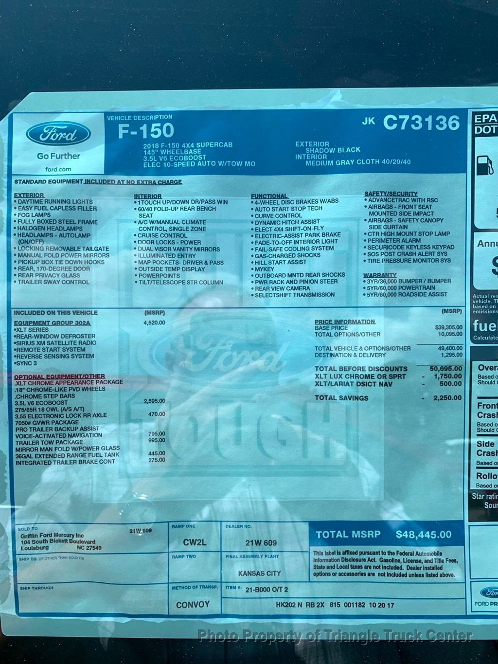 used 4x4 ford f150 on 2018 Used Ford F 150 F150 4 Door 4x4 Just 3k Miles Ford Factory Warranty At Triangle Truck Center Nc Iid 20120133