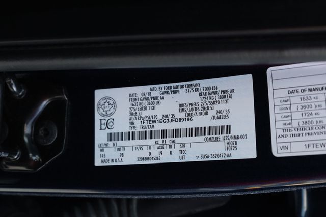 2018 Ford F-150 Platinum 4WD SuperCrew 5.5' Box - 22939511 - 10