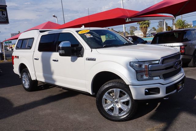 2018 Ford F-150 PLATINUM, 4X4, CAMPER SHELL, PREMIUM WHEELS, TOWING PACKAGE - 23066048 - 1