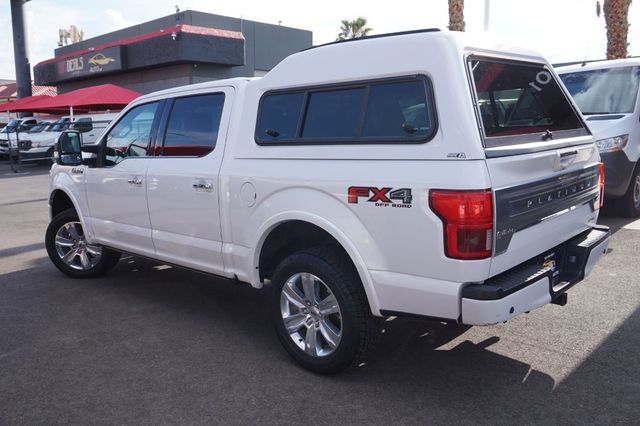 2018 Ford F-150 PLATINUM, 4X4, CAMPER SHELL, PREMIUM WHEELS, TOWING PACKAGE - 23066048 - 3