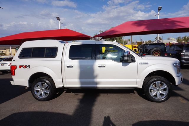 2018 Ford F-150 PLATINUM, 4X4, CAMPER SHELL, PREMIUM WHEELS, TOWING PACKAGE - 23066048 - 4