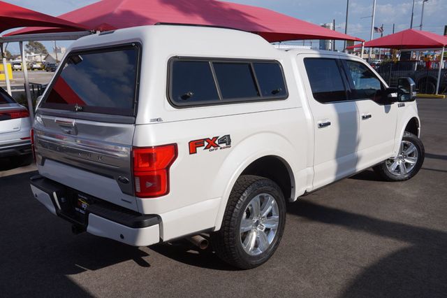 2018 Ford F-150 PLATINUM, 4X4, CAMPER SHELL, PREMIUM WHEELS, TOWING PACKAGE - 23066048 - 5