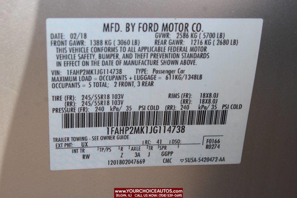 2018 Ford Taurus Police Interceptor AWD 4dr Sedan - 22799926 - 22