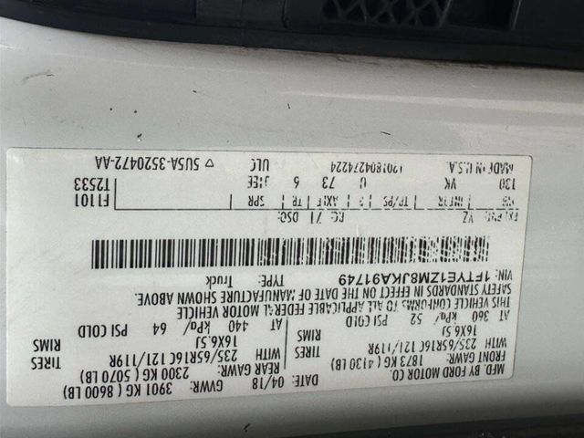 2018 Ford Transit Van T-150 130" Low Rf 8600 GVWR Swing-Out RH Dr - 22997387 - 18