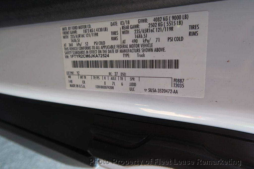 2018 Ford Transit Van Transit 250 Cargo 148" Medium Roof Van - 23038134 - 12