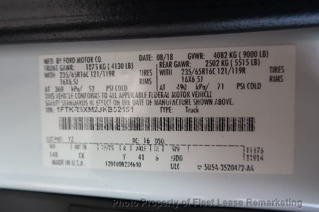 2018 Ford Transit Van Transit 250 High Roof 148" Cargo Van Gas and Propane - 22993073 - 14