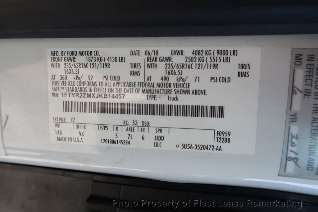 2018 Ford Transit Van Transit 250 Low Roof 148" Cargo Van  - 23082272 - 13