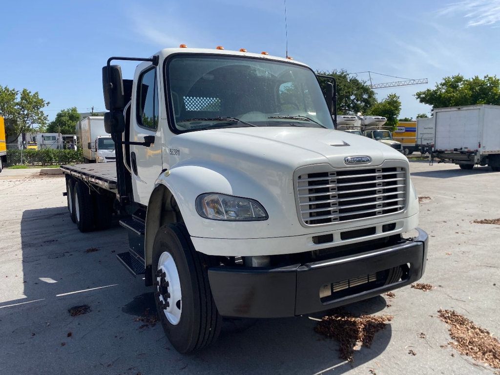 2018 Freightliner Business Class M2 106 52k GVWR, w/ 24ft Flatbed Platform body - 23067071 - 2