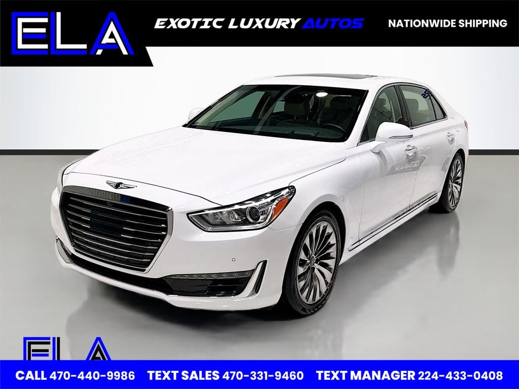 2018 Genesis G90 5.0 ULTIMATE! HAS FACTORY WARRANTY! REAR TVS! HEADS UP! CLEAN! - 22924786 - 0