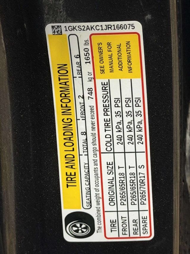 2018 GMC Yukon 4WD 4dr SLE - 22989114 - 19