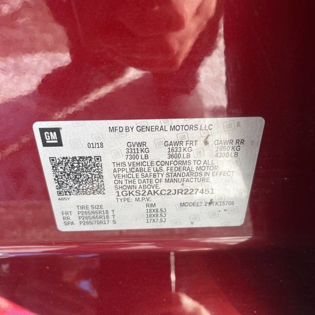 2018 GMC Yukon 4WD 4dr SLE - 22962744 - 24