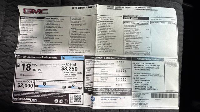 2018 GMC Yukon 4WD 4dr SLE - 22962744 - 33