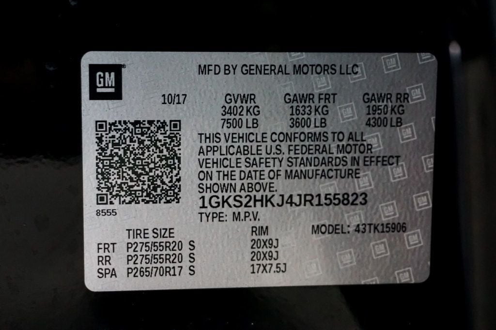 2018 GMC Yukon XL *Denali XL 4x4* *Black Leather* *Nav/Sunroof* *TV/DVD* - 22999111 - 18