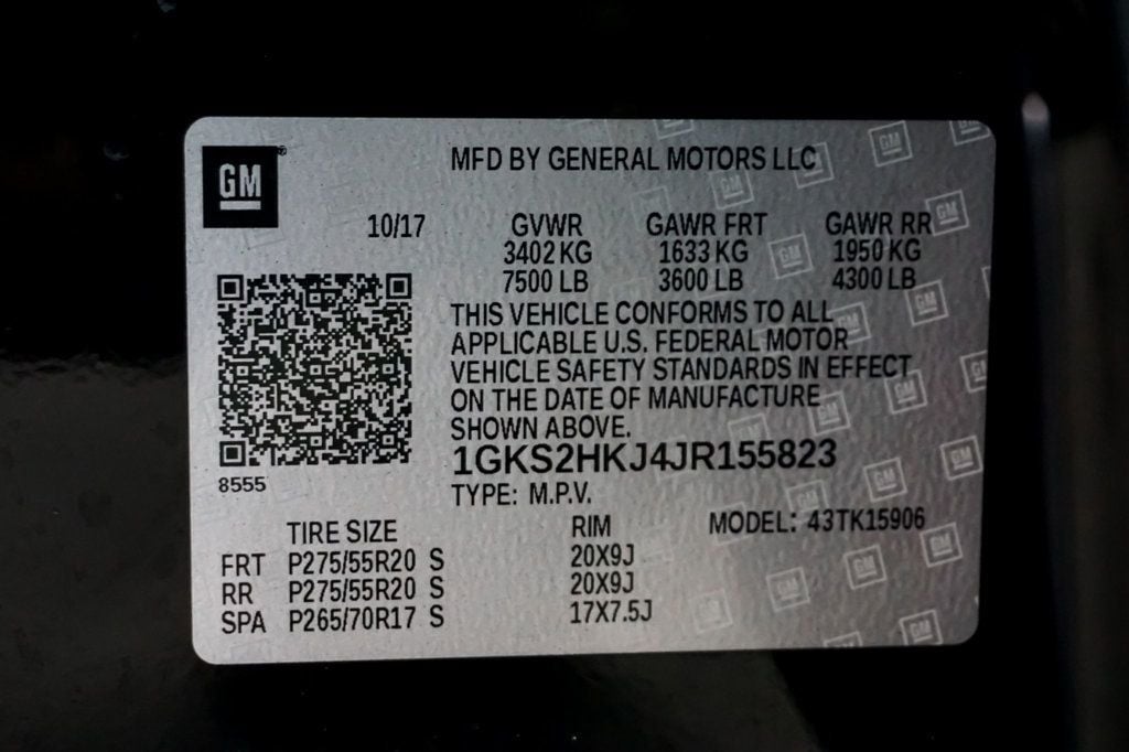 2018 GMC Yukon XL *Yukon XL Denali* *4WD* *Black/Black* *Nav/DVD* - 22973142 - 18