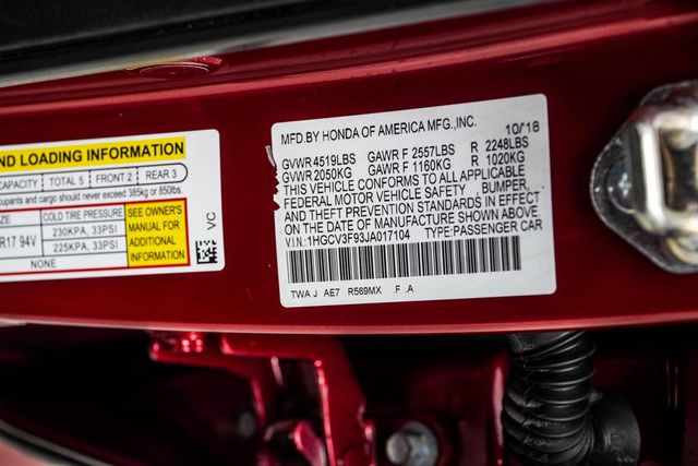 2018 Honda Accord Hybrid Touring Sedan - 23025838 - 45