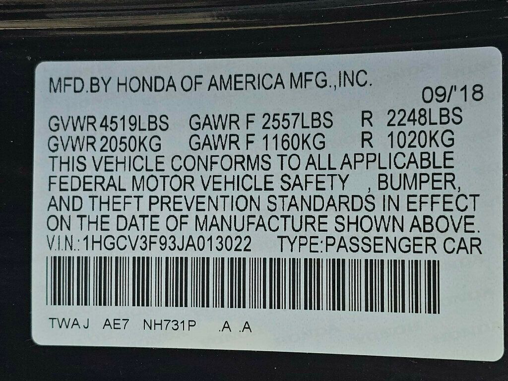 2018 HONDA ACCORD - Image 48