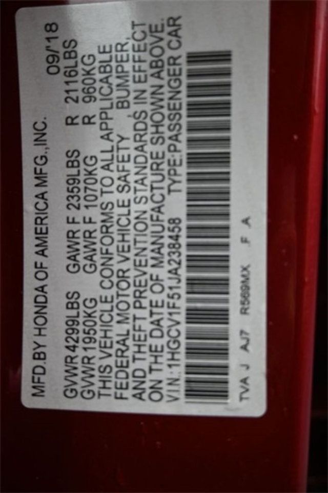 2018 Honda Accord Sedan EX-L - 22930360 - 3