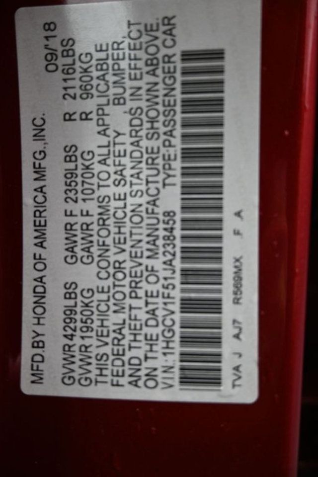 2018 Honda Accord Sedan EX-L - 22991326 - 3