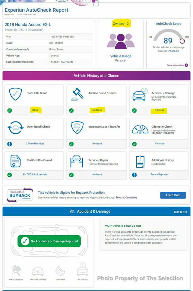 2018 Honda Accord Sedan EX-L 1.5T W/ ADAPTIVE CRUISE, HEATED SEATS, APPLE CARPLAY - 22953085 - 4