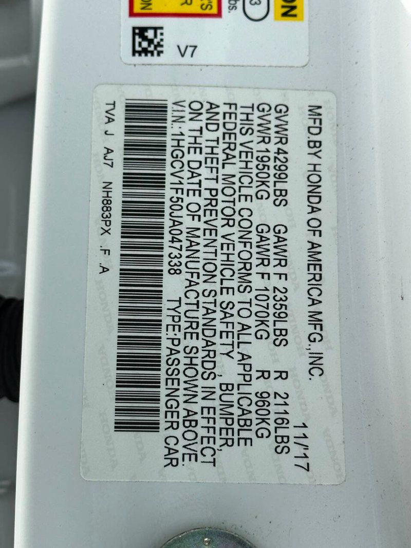 2018 Honda Accord Sedan EX L 4dr Sedan (1.5T I4) - 22919557 - 15