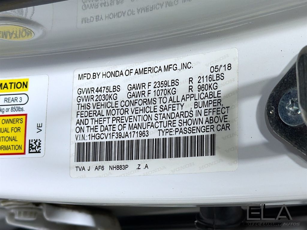 2018 Honda Accord Sedan SPORT - 23013993 - 32