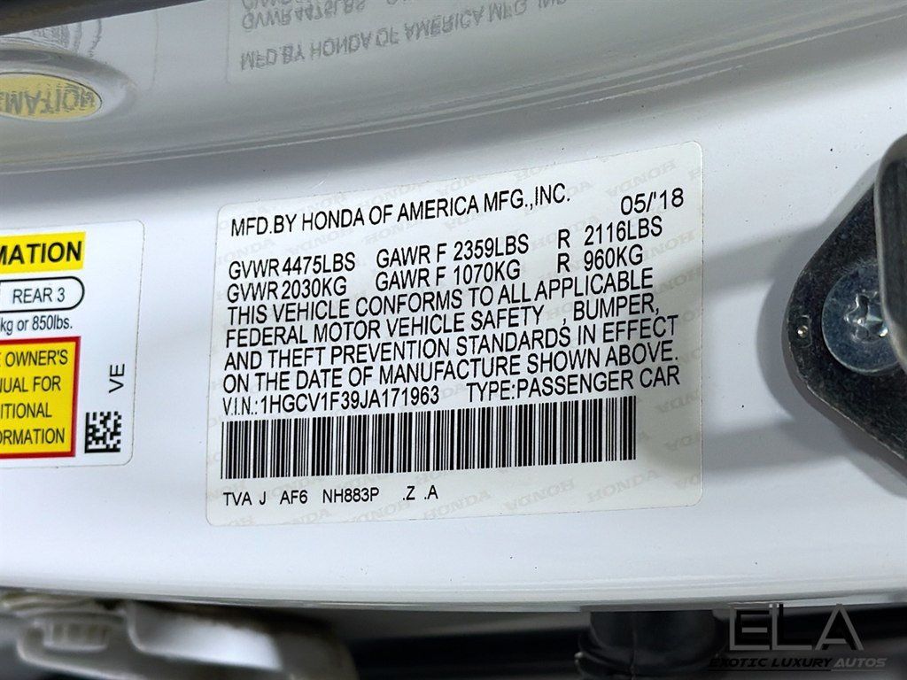 2018 Honda Accord Sedan SPORT - 23043473 - 32