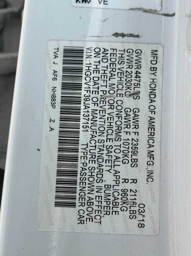 2018 Honda Accord Sedan Sport 4dr Sedan (1.5T I4 CVT) - 22883872 - 14