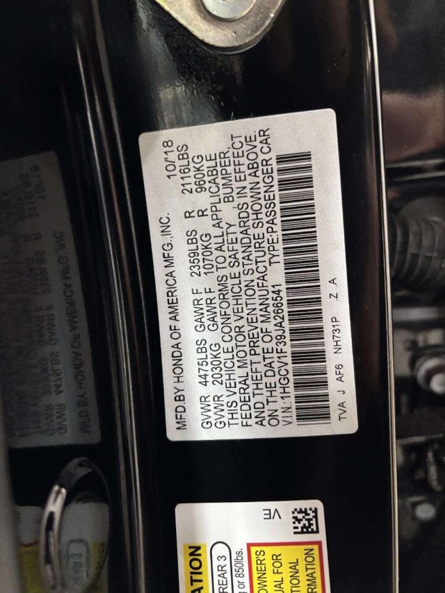 2018 Honda Accord Sedan Sport 4dr Sedan (1.5T I4 CVT) - 23037725 - 35
