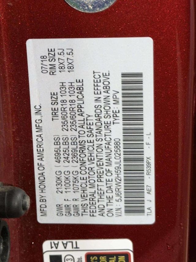 2018 Honda CR-V EX AWD - 22988107 - 13