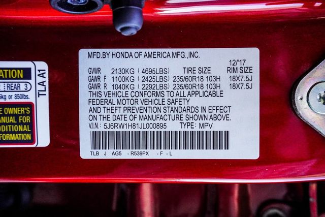 2018 Honda CR-V EX-L 2WD - 22960834 - 41