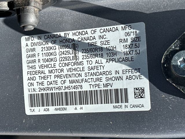 2018 Honda CR-V Touring 2WD - 23008498 - 21