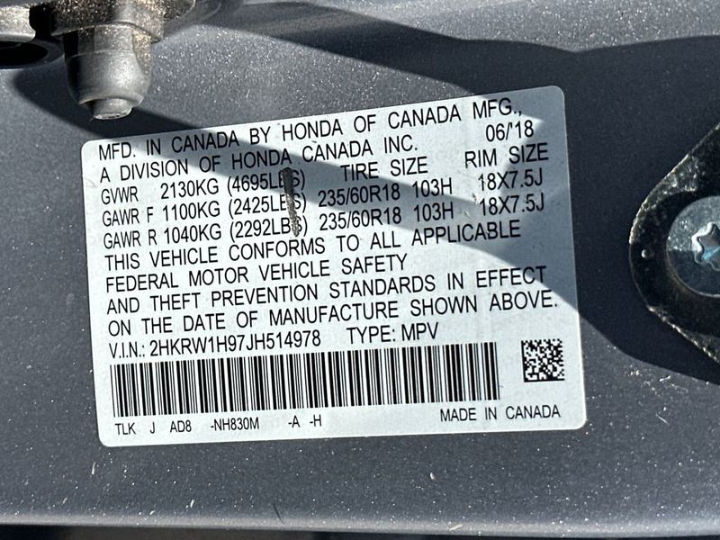 2018 Honda CR-V Touring 2WD - 23008498 - 21