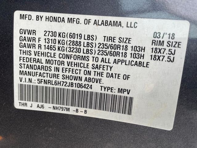 2018 Honda Odyssey EX-L Automatic - 23003410 - 2