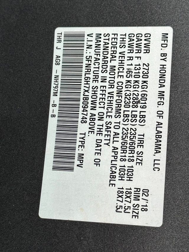 2018 Honda Odyssey EX-L Automatic - 22922643 - 17