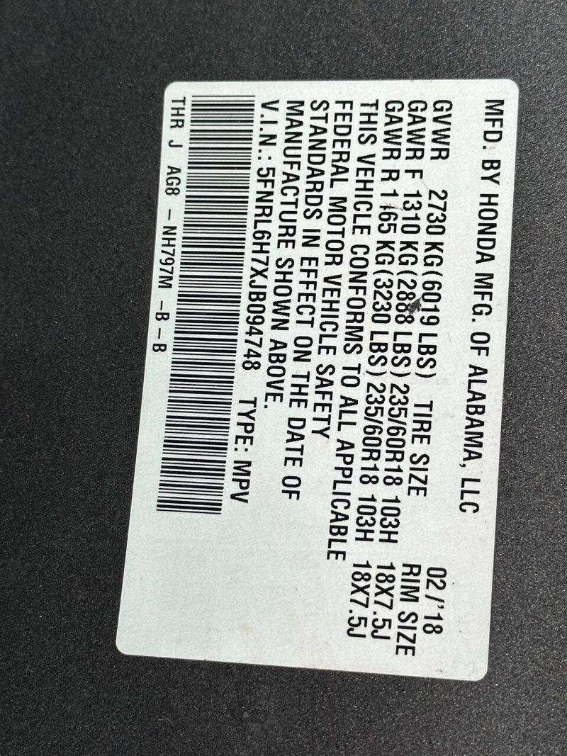 2018 Honda Odyssey EX-L Automatic - 22922643 - 17