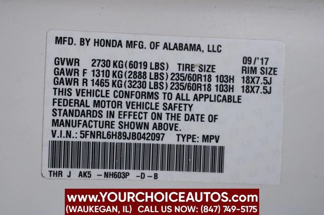 2018 Honda Odyssey Touring Automatic - 22914813 - 33