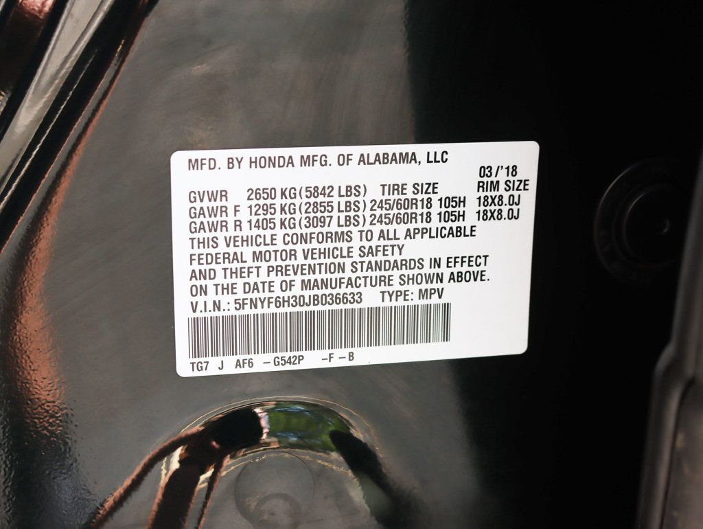 2018 Honda Pilot EX AWD - 23025803 - 33
