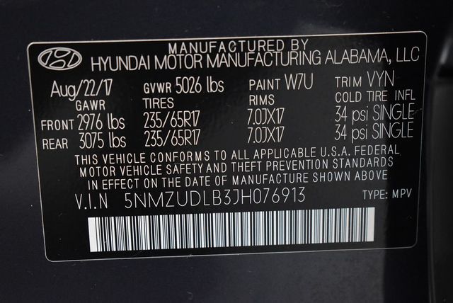 2018 Hyundai Santa Fe Sport 2.4L Automatic AWD - 22941043 - 37