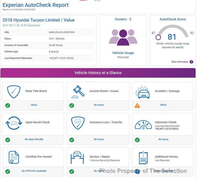 2018 Hyundai Tucson AWD W/ BLIND SPOT & HEATED SEATS - 22967899 - 1