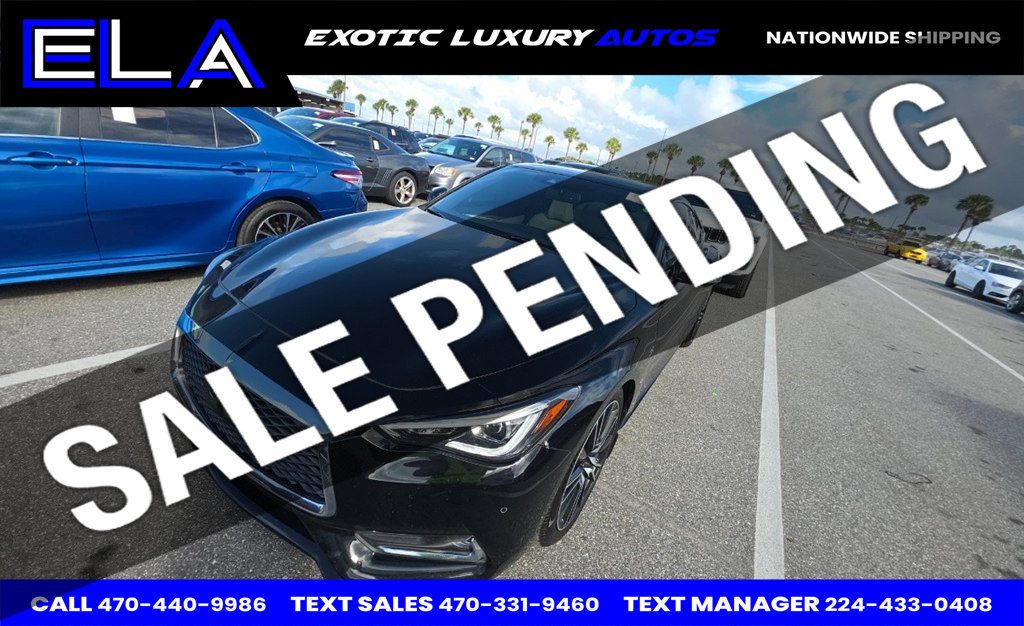 2018 INFINITI Q60 SPORT PACKAGE! SENSORY PACKAGE! PROASSIT PACKAGE! - 22932975 - 0