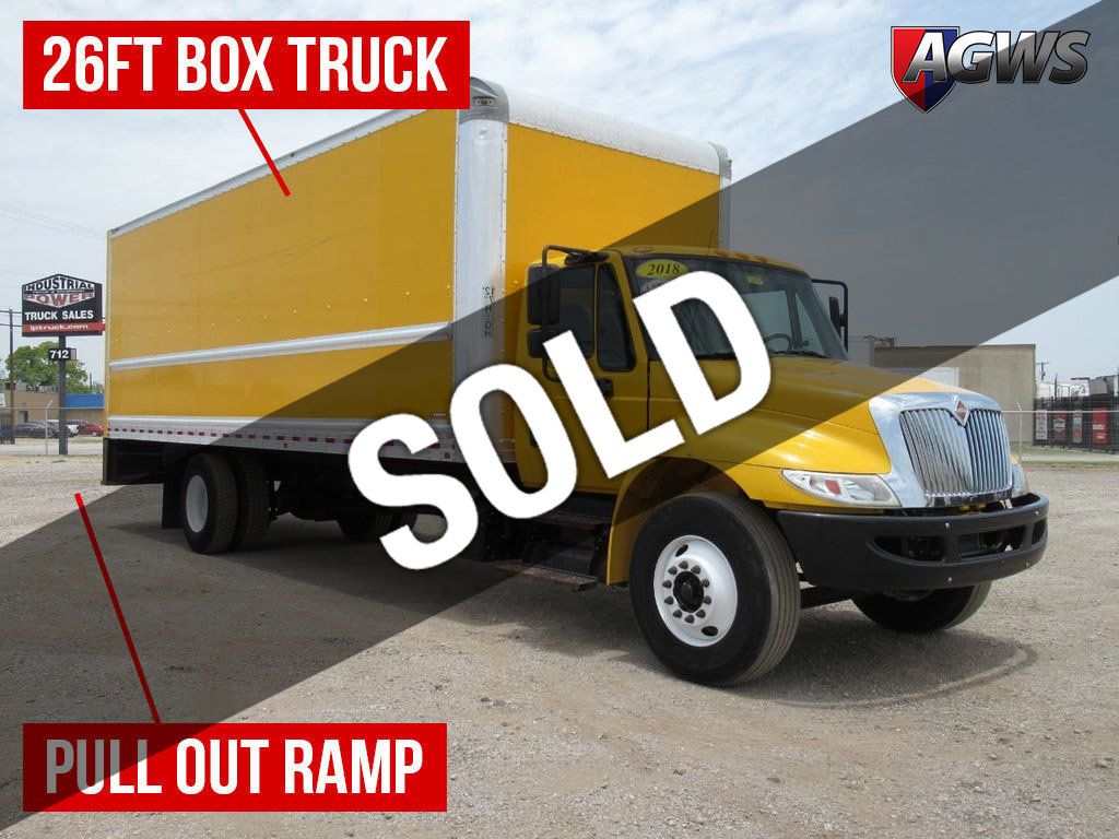 2018 Used International 4300 (26ft Box with Ramp) at Industrial Power Truck  & Equipment Serving Dallas & Fort Worth, TX, IID 21455059