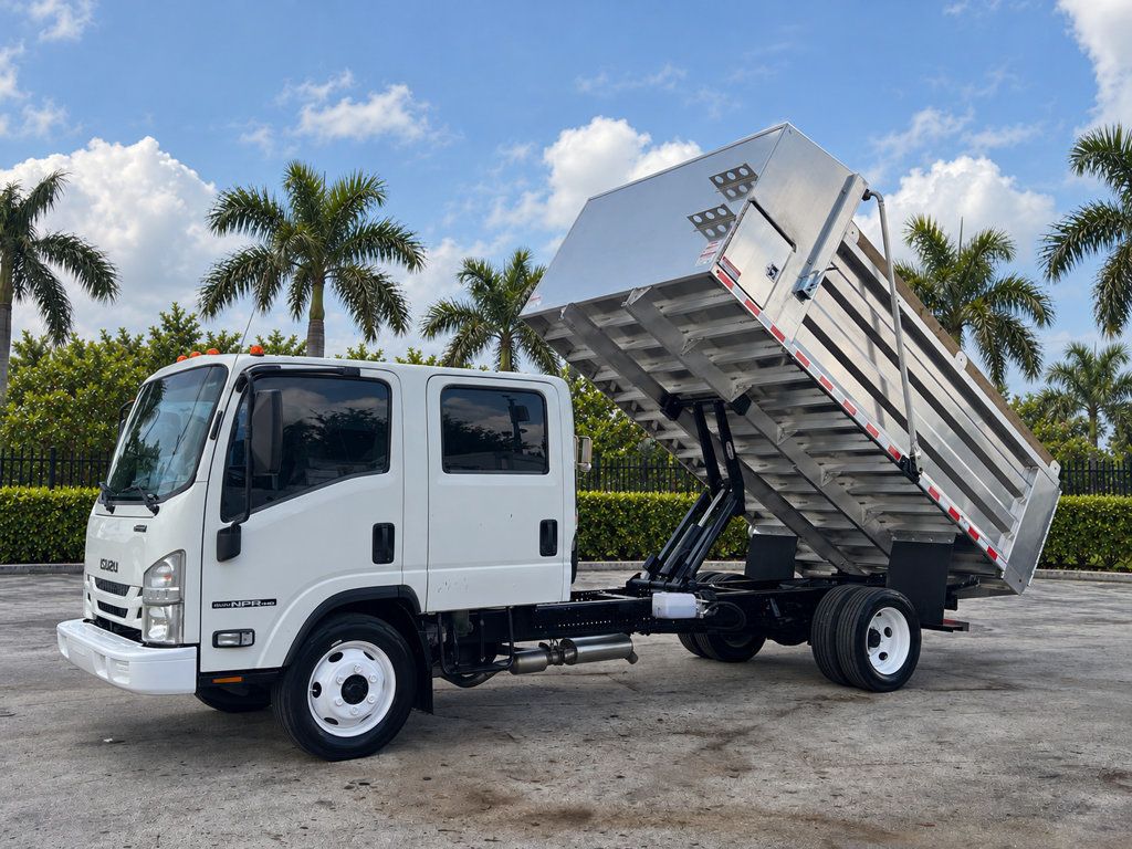 2018 Isuzu NPR HD CREW gas w/ NEW 14ft Landscape Body Aluminum dump Truck - 23092895 - 9