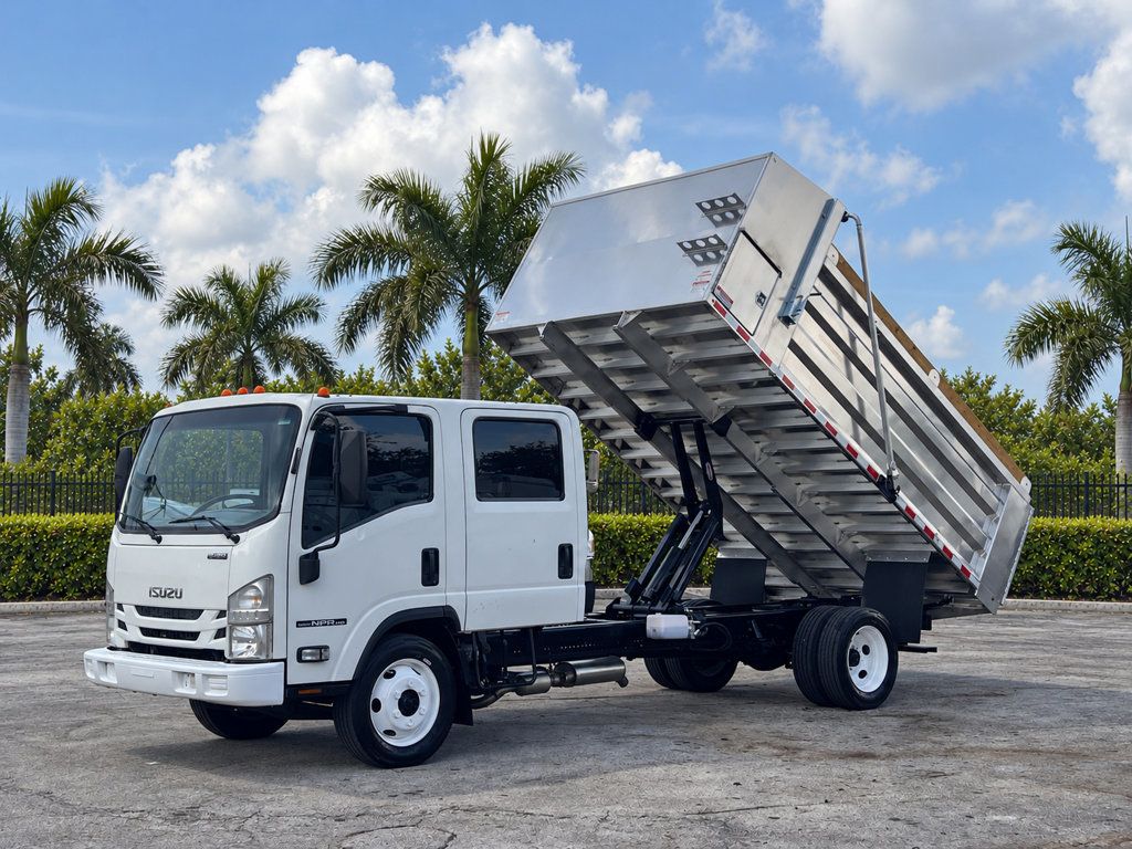 2018 Isuzu NPR HD CREW gas w/ NEW 14ft Landscape Body Aluminum dump Truck - 23092895 - 1