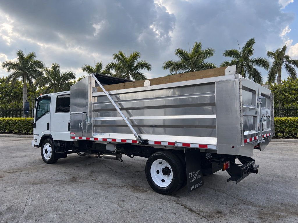 2018 Isuzu NPR HD CREW gas w/ NEW 14ft Landscape Body Aluminum dump Truck - 23092895 - 33